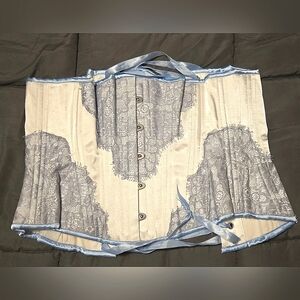 Timeless Trends 28 inch Satin and lace Steel boned Under bust Corset